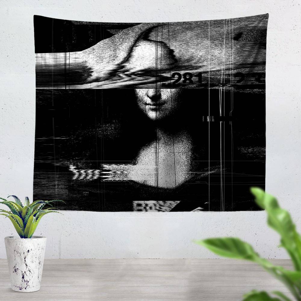 Mona Lisa Glitch Tapestry