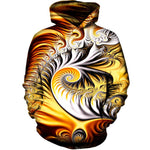 Yellow Fractal Hoodie