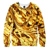 Gold Abstract Painting Womens Sweatshirt