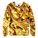 Gold Abstract Painting Womens Sweatshirt