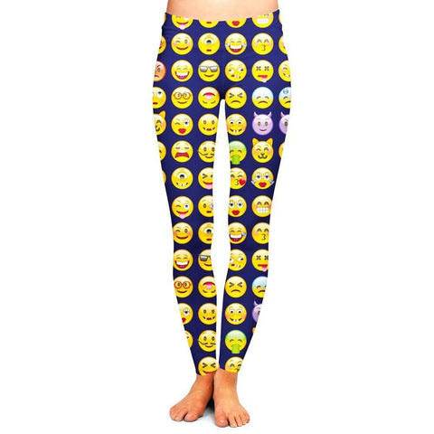 Emoji Leggings for Women, Crossover Leggings With Pockets, Plus Size Womens  Leggings, High-waisted Leggings, Sizes 2XS 6XL, Emoticon Pants -  Canada